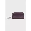 Leather crossbody bag with magnetic closure