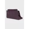 Leather crossbody bag with magnetic closure