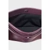Leather crossbody bag with magnetic closure
