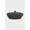 Gray wool beret
