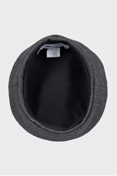 Gray wool beret