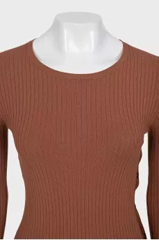 Fitted jumper with buttons on the side
