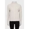 Figured knit sweater
