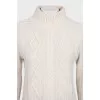 Figured knit sweater