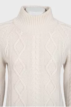 Figured knit sweater
