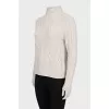 Figured knit sweater