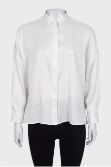 White shirt with small stripes