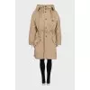Brown jacket with wide sleeves