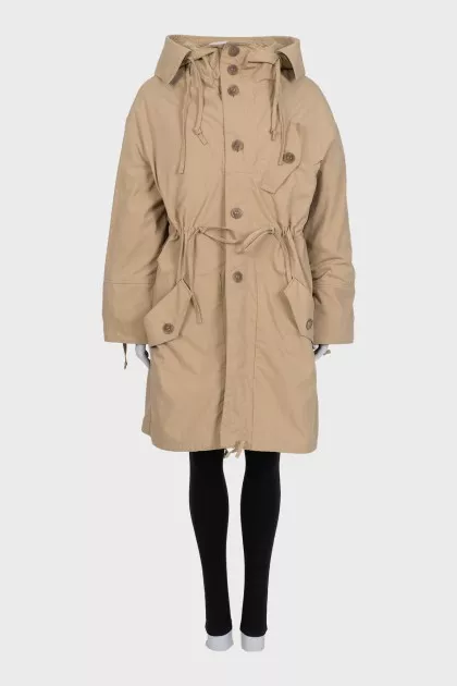 Brown jacket with wide sleeves