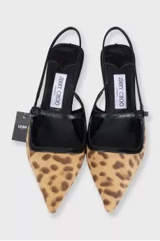 Ponyskin slingbacks