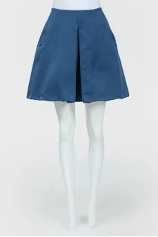 Navy Blue Zip Skirt