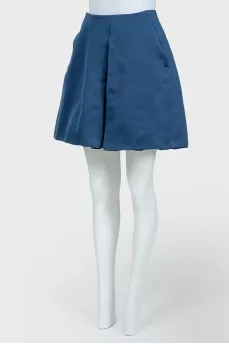 Navy Blue Zip Skirt