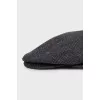 Men's beret with a plaid print