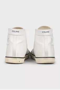 High-top sneakers with a signature logo