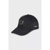 Men's black cap with logo