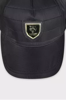 Men's black cap with logo