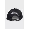 Men's black cap with logo