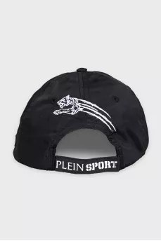 Men's black cap with logo