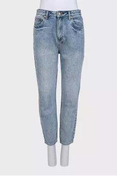 Джинси блакитного кольору mom fit