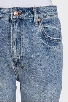 Джинси блакитного кольору mom fit