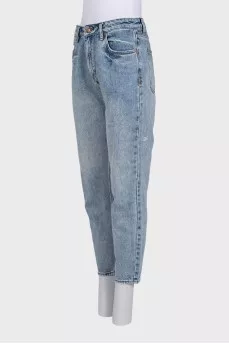 Джинси блакитного кольору mom fit