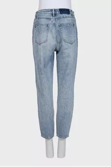Джинси блакитного кольору mom fit