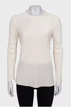 Silk blouse with a cutout back