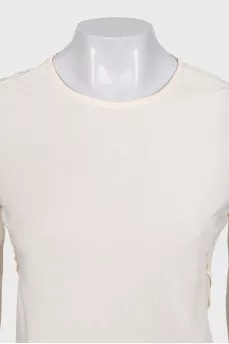 Silk blouse with a cutout back