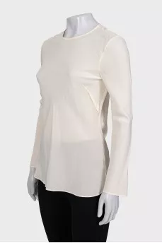 Silk blouse with a cutout back