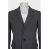 Men's gray button-down coat
