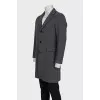 Men's gray button-down coat