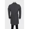 Men's gray button-down coat