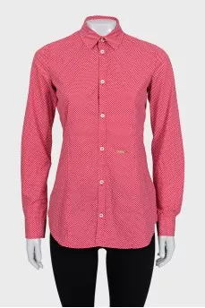 Red polka dot shirt
