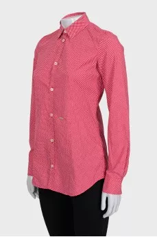 Red polka dot shirt