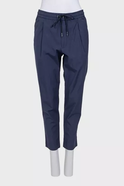 Men's tapered drawstring trousers