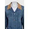 Denim jacket with corduroy collar