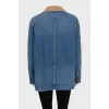 Denim jacket with corduroy collar