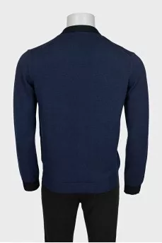 Men's wool cardigan with buttons