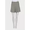 Gray plaid wool skirt