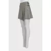 Gray plaid wool skirt