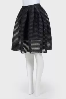 Perforated black sun skirt