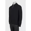Men's black pullover with zipper