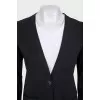 Black cardigan with accent buttons