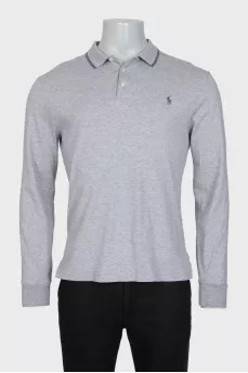 Men's gray turtleneck sweater