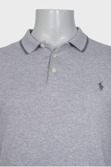 Men's gray turtleneck sweater