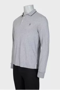 Men's gray turtleneck sweater