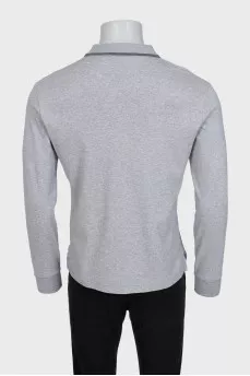 Men's gray turtleneck sweater