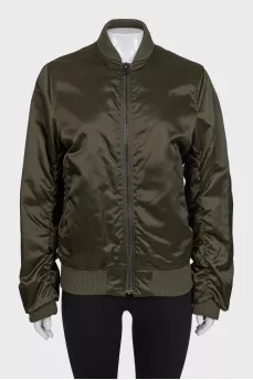 Loose khaki bomber jacket
