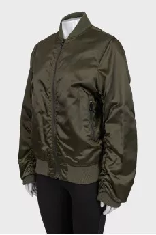 Loose khaki bomber jacket