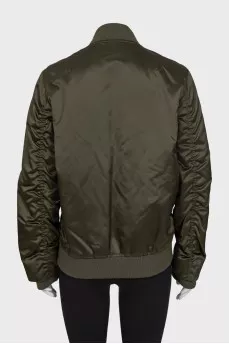 Loose khaki bomber jacket